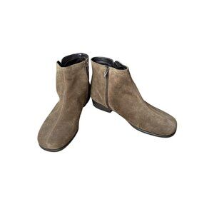 NEW Aerosoles Stitch N Turn Booties Duble Trouble Brown Leather Women's Sz 11M